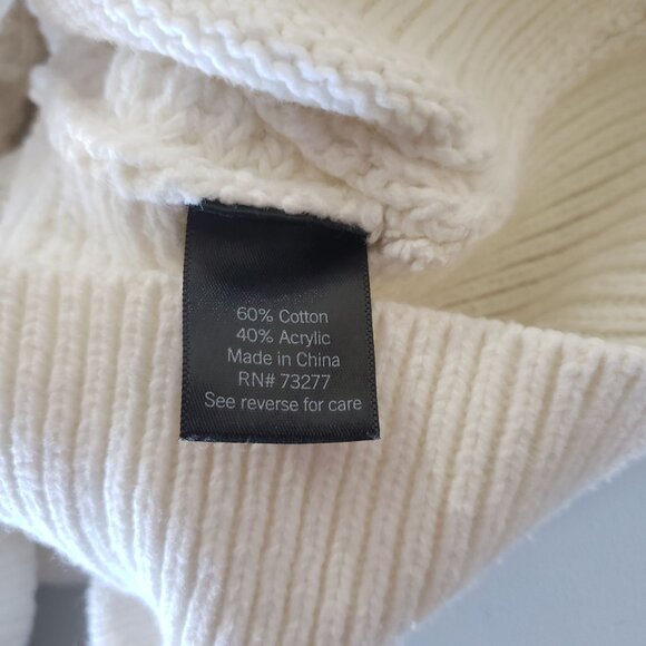 Simply‎ Vera Vera Wang Ivory Cable Knit Sweater Size XXL Pullover Old Money - Picture 5 of 6